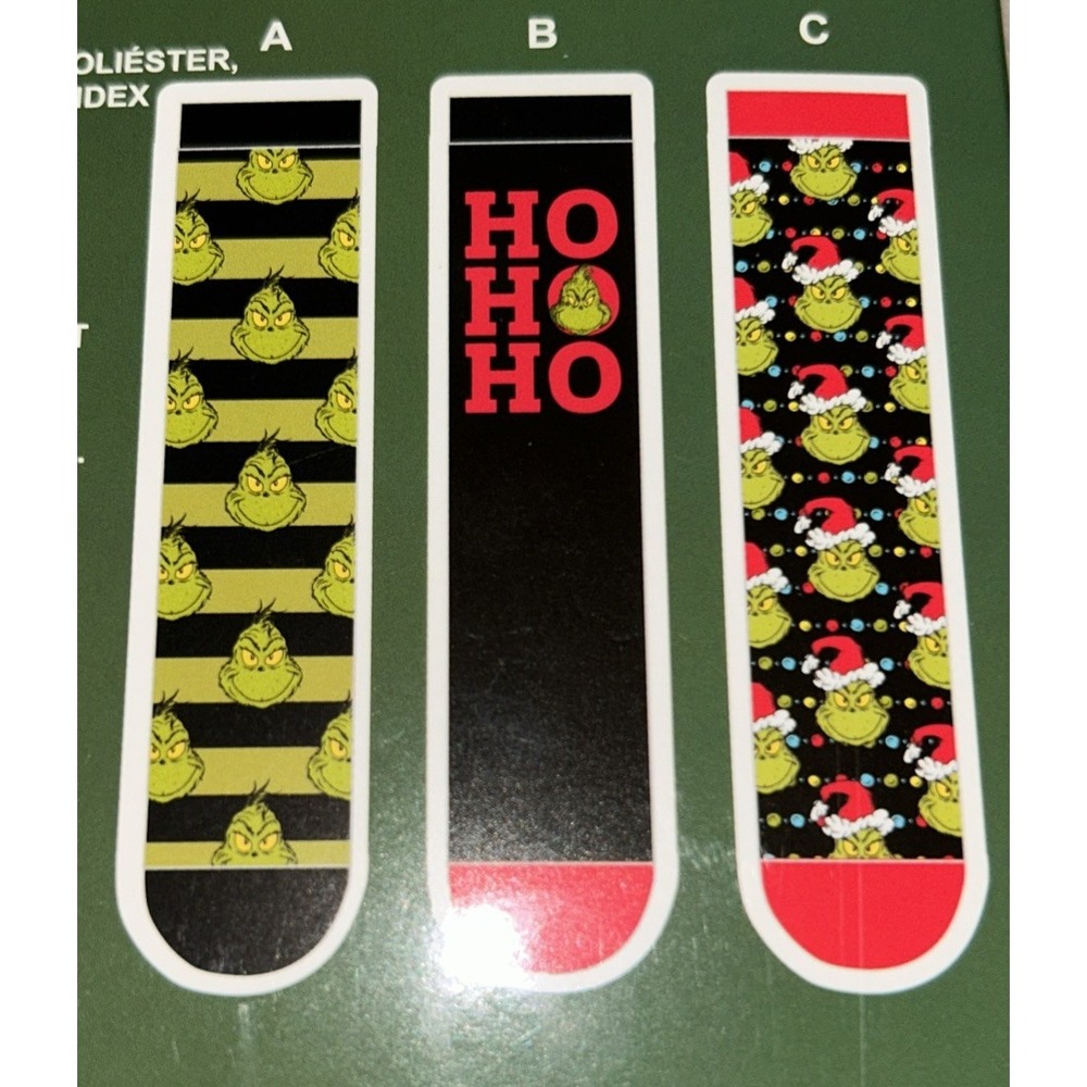 New Dr. Seuss How The Grinch Stole Christmas Socks 3-Pack Storybook Gift Box Set